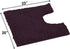 LuxUrux Plum Bath Mat, U-Shaped Contoured Rug for Around Toilet, Super Absorbent Shaggy Bath Rug