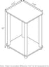 Grey/Black,2-Pack (2-99800GYW) FURINNO Stylish End Table, French Oak