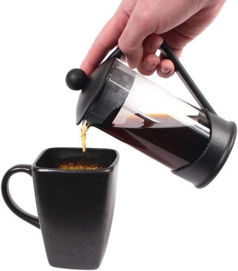 Clever Chef French Press Coffee Maker, 2 Cup Capacity, Black - Maximum Flavor Brewer