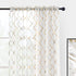 Kotile 63 Inch White and Gold Sheer Curtains, 2 Panels Set, Light Filtering Shimmer Ogee Sheer Curtains