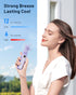 SWEETFULL Portable Handheld Mini Fan with LED Display, 2-in-1 Personal Foldable USB Rechargeable Hand Held Fan & Flashlight for Travel, Lash Eyelash, Cute Small Pocket Fan for Women, Girls by SWEETFULL