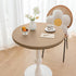 24 Inch Coffee,24"Dia) Round Fitted PU Tablecloth with High Elastic Edge Dia Waterproof Oil Proof Table Cloth
