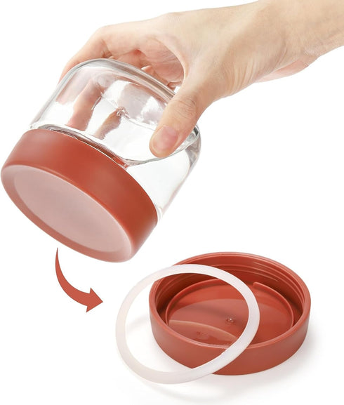 8 Pack 10 Oz Cididu Overnight Oats Container with Lids, Clear Glass Yogurt Storage Jar, Leak Proof Empty Glass Candy