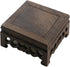 Wooden Display Stand Base 5.43" x 5.43" Square Wood Carved Pedestal Oriental