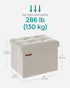 12.2 16.1 Inches 286 lb, ULSF200W01 SONGMICS Storage Ottoman, Foldable Small Ottoman Foot Rest, x Foot Stool, OAD up