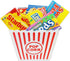 Novelty Place Plastic Popcorn Bowl, Red & White Striped Classic Containers for Movie Night, 8" Square x 7" Deep