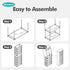 Kennkari 9 20-pair Tier Shoe Rack with Dustproof Cover, Free Standing Shoes Organizer, Narrow Shoe Storage Rack