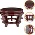 YARNOW Wooden Plant Stand, Rustic Flower Pot Base Holder Stool, Oriental Style Plant Saucer for Vase Display