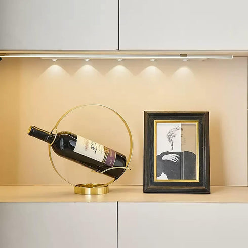 Countertop GeLive Gold Wine Bottle Holder Single Bottle Display Stand Freestanding Wine Rack Kitchen Table Decor Wine
