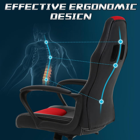 Dkelincs Gaming Chair PC Office Chair Ergonomic Gamer Chair PU Leather Executive Computer Chair with Lumbar Support