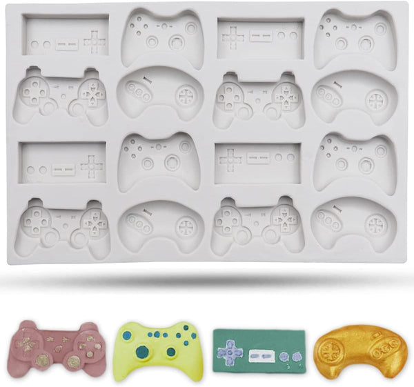 SAKOLLA Game Controller Silicone Molds - 16 Cavity Molds for Chocolate, Candy, Cake Decoration, Cake Pops, Resin