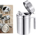 Oil Can Stainless Steel Olive Oil Dispenser Bottle, 550ML Leak Proof Pot for Kitchen Cooking, BBQ, Salad Storage with