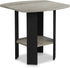 2-Tier Furinno SIMPLE DESIGN Side Table, Modern End Table with Soft Edges, Open Shelves Night Stand, Bedside Table