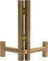 MyGift Plate Display Stand, Rustic Acacia Wood Tabletop Saucer Rack, Folding Picture Frame Holder Easel