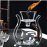 Set Aoheuo Lazy Kungfu Glass Tea Water Diversion Rotating Cover Bowl Semi-Automatic Glass Teapot Suit (crystal glass)