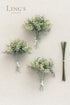 Ling's Moment 18Pcs Artificial Eucalyptus Leaves Branches, 15" Tall Fake Greenery Filler Decor for Wedding Bouquets