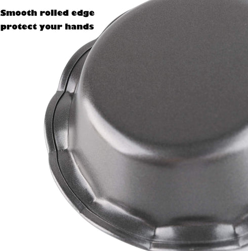 Mini Pie Pans Set of 8, Small Nonstick Round Pie Tins for Baking