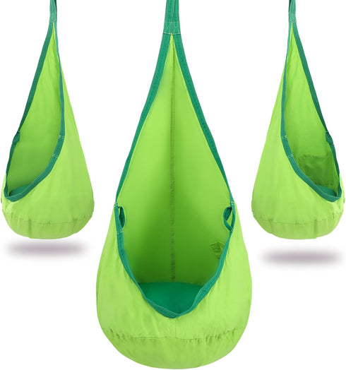 YAERSI Kids Pod Swing Seat, Cotton Hammock Chair with PVC Inflatable Cushion,Sensory