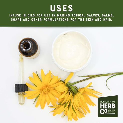 1 lb Arnica Flowers Whole, by Herb Co, Used to Produce Infused Oils for Topical Use