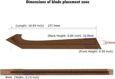 FINDKING Walnut Knife Edge Guard, Wooden Magnetic Knife Sleeve for 10.5" Japanese Kitchen Knife