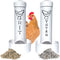 Revolutionary Chicken Chicken Oyster Shell Feeder and Grit Feeder Combo