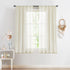 Treatmentex Pom Pom Linen Sheer Curtains for Living Room, 63 inches Length, 52" w x 2 Pack, Beige