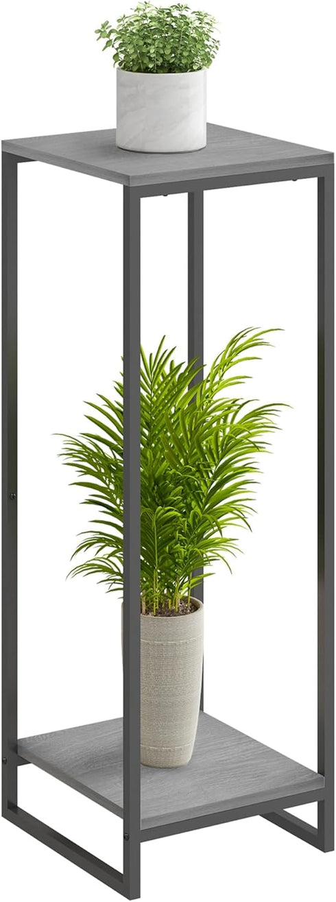 34" Tall Plant Stand Indoor, 2-Tier Modern Plant Shelf, Corner Flower Pot
