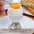 2 Bonsicoky Pcs Silver Egg Cups - Stainless Steel Egg Holder - Egg Tray Kitchen Tool for Soft & Hard Boiled Eggs