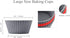 12 Pack Reusable Nonstick Jumbo Silicone Baking Cups, Round Cupcake and Muffin Liners, 3.8 Inch, Red and Gray