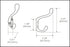 QCAA 5 Pack Heavy Duty Coat and Hat Hook Hanger, 3-3/8", Satin Nickel, Zinc Die Cast, Made in Taiwan