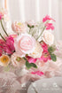 24pcs Ling's Moment Artificial Flowers Fake Silk Hydrangea Faux Peony Foam Roses Combo for DIY Wedding Bouquet