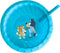 Lunch Money Blue Cartoon Plastic Sipper Cereal Bowl with Straw, 14.5-oz. -Perfect for Kids