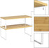 NEX Kitchen Cabinet and Counter Shelf Organizer, Stackable & Expandable, Set of 4, White and Natural, 7.7 x 15.6 x 6.2''