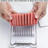 FENGCHEN Egg Slicer and Luncheon Meat Slicer - Stainless Steel with 10 Cutting Wires for Hard Boiled Eggs