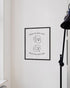 HAUS AND HUES Funny Bathroom Decor & Prints, Bathroom Humor Wall Decor, 12" x 16" UNFRAMED (Beard/Mullet)