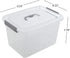Jekiyo Clear Plastic Storage Bin – 12 Quart Latching Box with Lid, 1 Pack