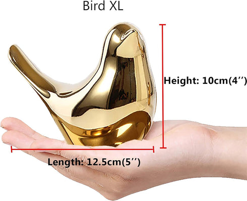 FANTESTICRYAN Small Birds Statues Gold Figurine Decorative Ornaments for Home Decor Living Room Bedroom Office Desktop
