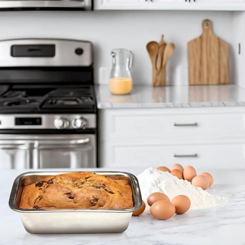 Lindy's Stainless Steel Loaf Pan for Baking Bread, Meatloaf, Cakes, Brownies, Casseroles, and More, Nontoxic