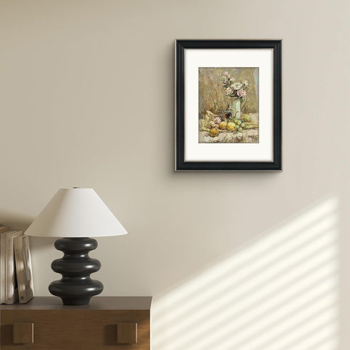 Golden State Art 11x14 Photo Frame with Mat for 8x10 Pictures, Real Glass, Silver-Beige with Black-Dark Brown Panel