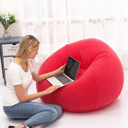 YtotY Beanless Bag Inflatable Chair, Air Sofa Outdoor Inflatable Lazy Sofa Chair No Filler,Washable Couch Bean Bag