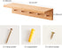 Wall Mounted Coat Rack Shelf, Oak Wood Entryway Shelf with 5 Hooks, Floating Shelf for Bedroom, Living Room