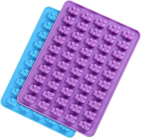 Gummy Molds Bear Candy Silicone - Mini Size Chocolate Gummy Molds with 2 Droppers, Nonstick Food Grade Silicone Pack of