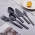Matte Black Large Serving Utensil Set, FULLYWARE Stainless Steel Large Hostess Serving Set, include Serving Spoon, Slotted Serving Spoon, Serving Fork, Pie Server and Butter Knife, 5-piece by FULLYWARE
