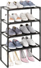 MUAHRCE 5-Tier Small Shoe Rack for Closet and Entryway, Narrow Shoe Shelf Organizer,Stackble