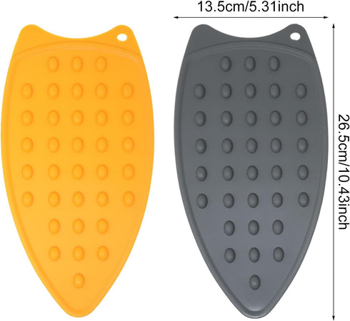 yueton 2PCS Thickened Silicone Electric Iron Mat, Heat-Resistant Ironing Board Mat for Travel Families