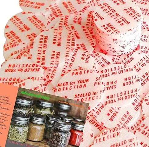 100 PCS Pressure Sensitive Torque Activated Seals Cap Liners - 50mm (1.97") for Glass & Plastic Bottles