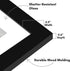 Americanflat 4x6 Double Picture Frame, Shatter-Resistant Glass, Fits Two 4x6 Photos or One 8x10, Black