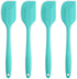 Silicone Spatula Set, 4-piece, Heat-Resistant Non-stick Rubber with Stainless Steel Core, Light Blue