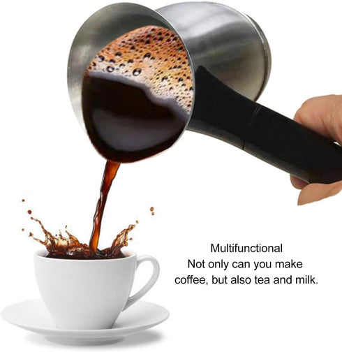 VBESTLIFE Electric Turkish Coffee Maker, 600ML Large Capacity, 5-6 Cup, Ergonomic Anti-Scald Handle, Stainless Steel