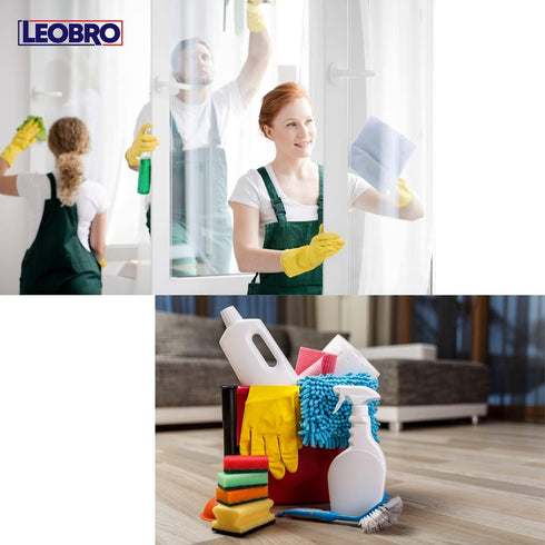 LEOBRO Hand-held Groove Gap Cleaning Tools - Pack of 4 Door Window Track Brushes